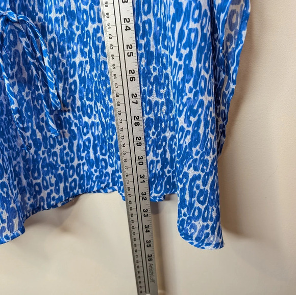 Kenneth Cole Reaction Blue White Swim Cover Up Embroidered Cut Outs Woman Small - Picture 10 of 10